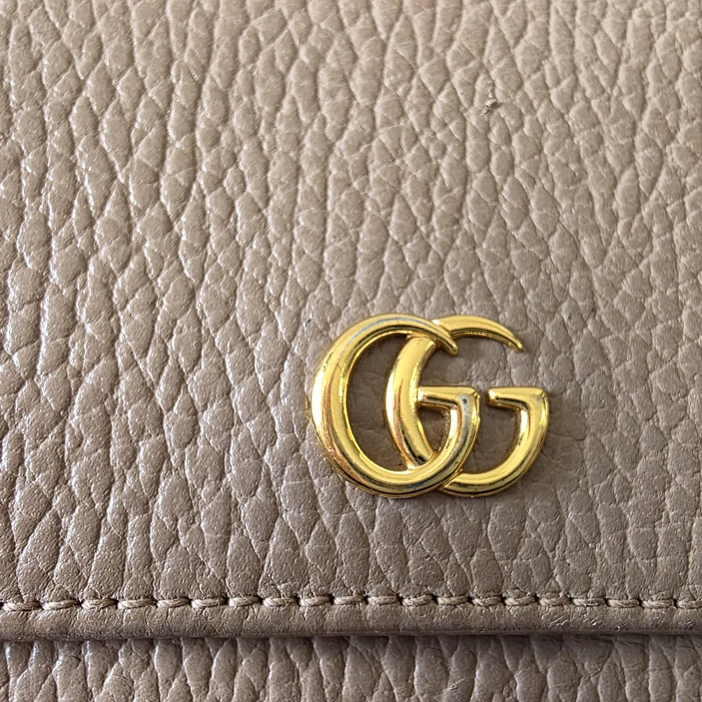 Gucci GG Marmont Small Tri-Fold Wallet Dusty Rose/Taupe + COA - Picture 2 of 13